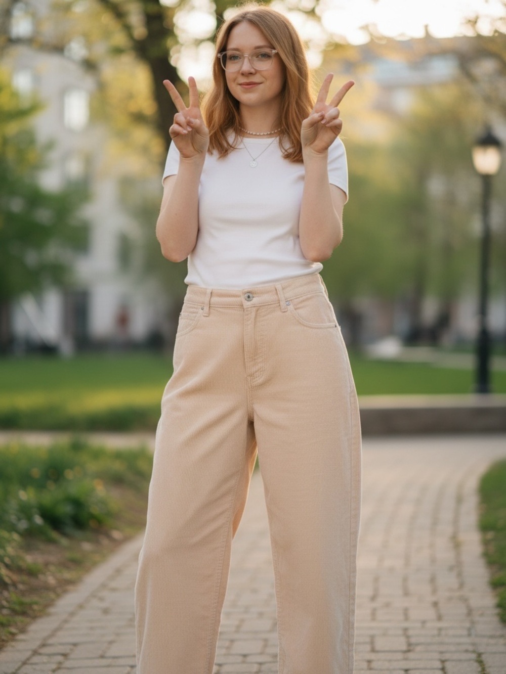 Free People We The Free Corduroy Barrel Leg Pants Women's Size 28 Cream Balloon